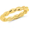 Sterling Forever Nixie Twisted Band Ring In Gold