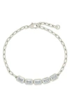 Sterling Forever Nyssa Bezel Cubic Zirconia Station Bracelet