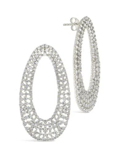 Sterling Forever Olivia Cz Oval Stud Earrings In Metallic