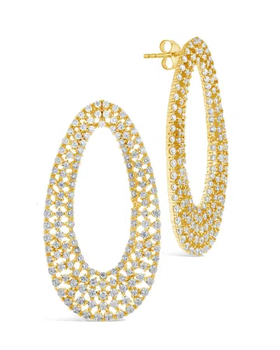 Sterling Forever Olivia Cz Oval Stud Earrings In Gold