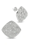 Sterling Forever Ophelia Stud Earrings In Silver