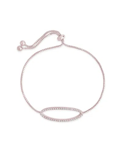 Sterling Forever Oval Cz Slider Bracelet In Multi