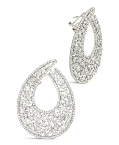 Sterling Forever Paige Cubic Zirconia Statement Stud Earrings In Silver