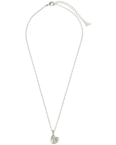 Sterling Forever Palmier Pendant Necklace In Gray