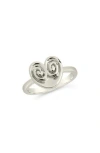 Sterling Forever Palmier Signet Ring In Silver