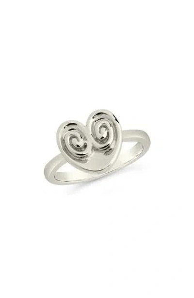 Sterling Forever Palmier Signet Ring In Silver