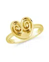 Sterling Forever Palmier Signet Ring In Gold