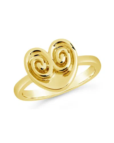 Sterling Forever Palmier Signet Ring In Gold