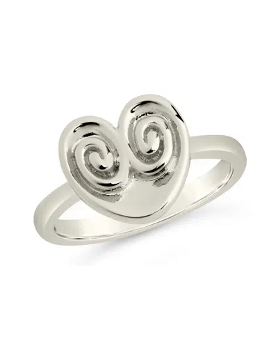 Sterling Forever Palmier Signet Ring In Silver
