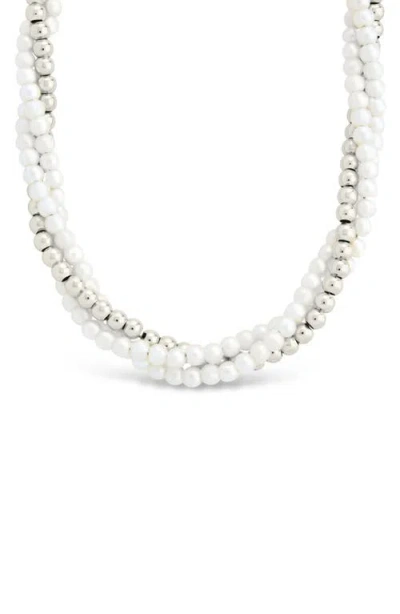 Sterling Forever Patti Faux Pearl Twisted Necklace