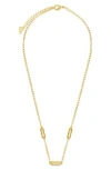 Sterling Forever Pavati Opal Necklace In Gold