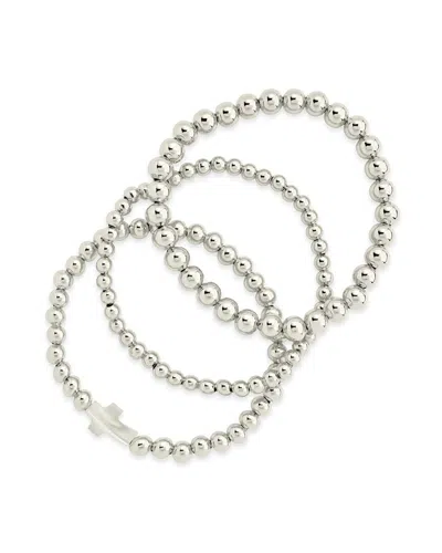 Sterling Forever Pearl Cross Bracelet