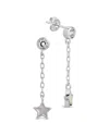 Sterling Forever Deja Drop Studs In Silver