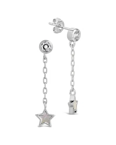 Sterling Forever Deja Drop Studs In Silver