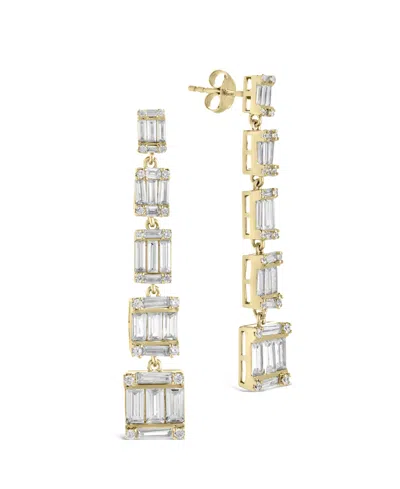 STERLING FOREVER PENELOPE CUBIC ZIRCONIA DROP STUD EARRINGS