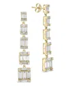 Sterling Forever Penelope Cubic Zirconia Linear Drop Earrings In Gold