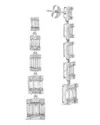 Sterling Forever Penelope Cubic Zirconia Drop Stud Earrings In Metallic