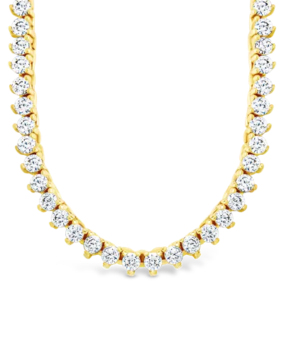 Sterling Forever Perdita Brilliant Cut Cz Necklace In Gold