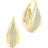 Sterling Forever Philina Pavé Cubic Zirconia Hoop Earrings