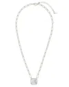 Sterling Forever Camille Bezel Cubic Zirconia Statement Necklace