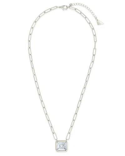 STERLING FOREVER STERLING FOREVER PLATED 10MM PEARL CAMILLE BEZEL NECKLACE