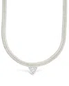 Sterling Forever Plated Cz Ruth Necklace