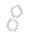 Sterling Forever Shania Cubic Zirconia Frontal Hoop Earrings