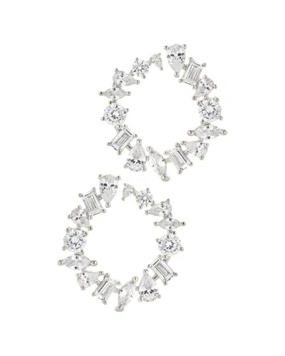 STERLING FOREVER STERLING FOREVER PLATED CZ SHANIA EARRINGS