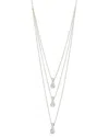Sterling Forever Gia Layered Necklace In Silver