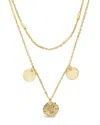 STERLING FOREVER POLARIS LAYERED CHARM NECKLACE [GOLD]