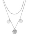STERLING FOREVER POLARIS LAYERED CHARM NECKLACE [SILVER]