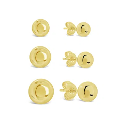 STERLING FOREVER POLISHED SPHERE STUD SET