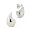 Sterling Forever Polished Teardrop Dome Stud Earrings In Silver