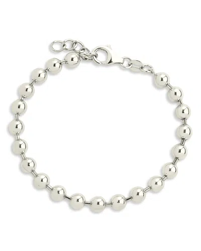 Sterling Forever Preston Beaded Flex Bracelet In Metallic
