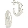 Sterling Forever Statement Croissant Hoop Earrings
