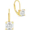 Sterling Forever Princess Cut Cubic Zirconia Lever-back Earrings In Gold