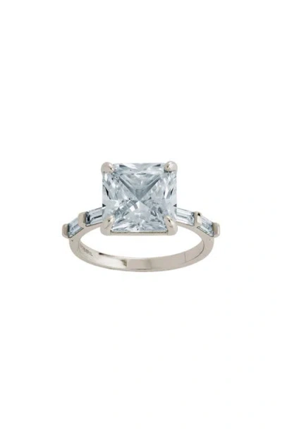 Sterling Forever Princess-cut Cubic Zirconia Ring In Blue