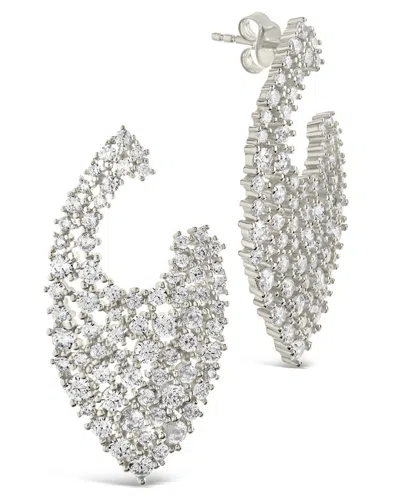 Sterling Forever Priscilla Cz Statement Stud Earrings In Silver