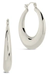 Sterling Forever Quinn Tube Hoops In Metallic