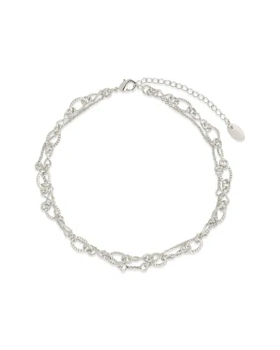 STERLING FOREVER STERLING FOREVER RADELLA LAYERED CHAIN ANKLE BRACELET