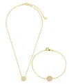 Sterling Forever Raemy Cubic Zirconia Rose Petal Matching Set In Gold