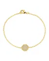 Sterling Forever Raemy Cz Rose Petal Station Bracelet In Gold