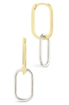 Sterling Forever Raleigh Link Drop Earrings In Gold