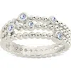 Sterling Forever Ramona Cubic Zirconia Bubble Triple Band Ring In Silver