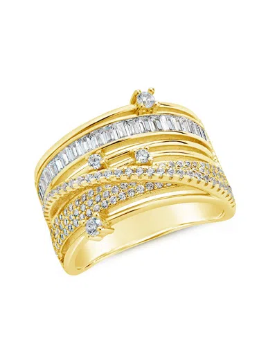 Sterling Forever Raven Stacked Ring In Gold