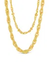 Sterling Forever Raya Layered Chain Necklace In Gold