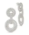 Sterling Forever Reese Cubic Zirconia Circle Drop Earrings In Silver