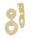 Sterling Forever Reese Cz Circle Drop Earrings In Gold