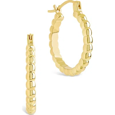 Sterling Forever Reggie Thin Bubble Hoop Earrings