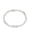 Sterling Forever Reina Cz Chain Link Bracelet In Silver